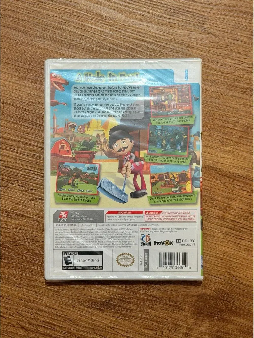 Carnival Games Mini Golf for Nintendo Wii (NEW)